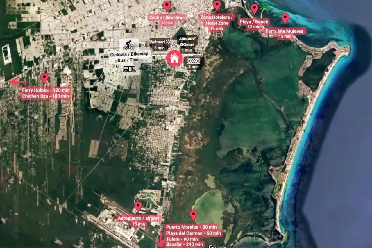 Casa Familiar Cerca De La Playa Con Terraza Privada Βίλα Κανκούν Εξωτερικό φωτογραφία